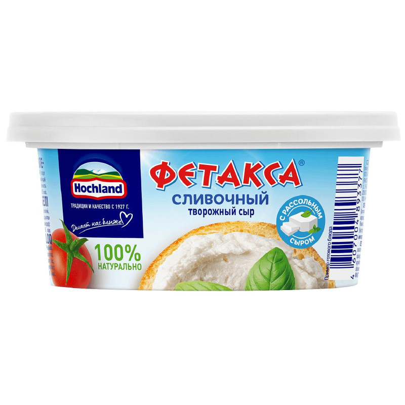 Сыр Hochland Фетакса творожный сливочный с добавлением рассольного сыра 48%, 140г — фото 1