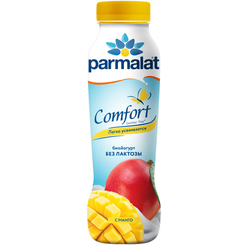 Биойогурт Parmalat Comfort Манго безлактозный 1.5%, 290мл
