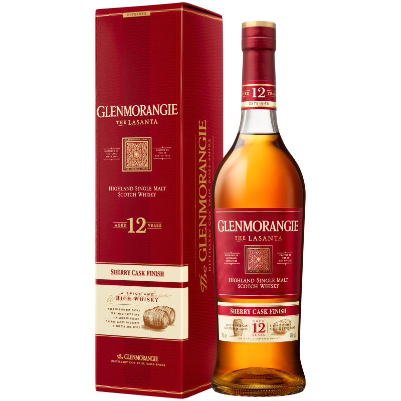 Виски шотландский односолодовый Glenmorangie The Lasanta 12-летний 42% в подарочной упаковке, 700мл