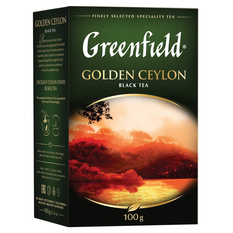Чай Greenfield Золотой Цейлон чёрный крупнолистовой, 100г — фото 2