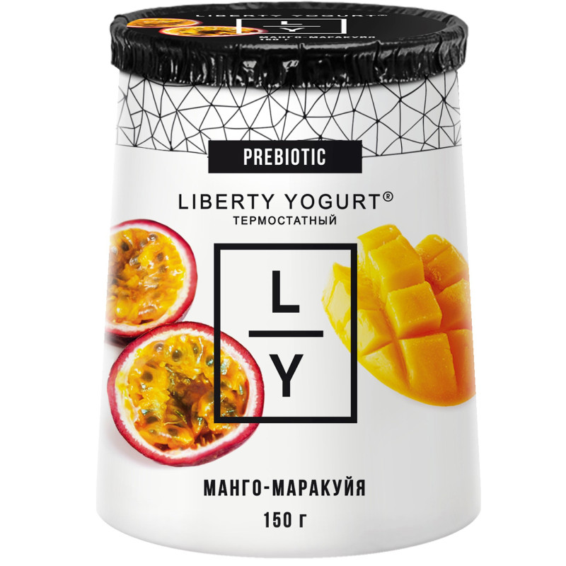 Йогурт двухслойный Liberty Yogurt манго-маракуйя 2%, 150г