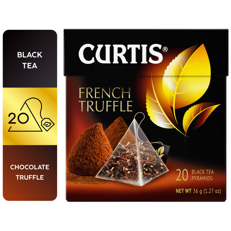 Чай Curtis French Truffle чёрный в пирамидках, 20х1.8г