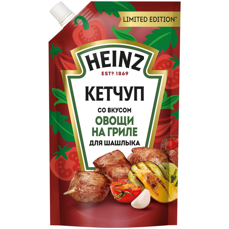 Кетчуп Heinz для шашлыка со вкусом овощей на гриле, 320 г