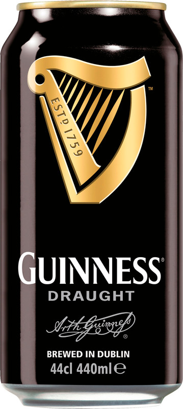 Пиво Guinness Драфт тёмное фильтрованное 4.2%, 440мл - купить с доставкой в Краснодаре в Перекрёстке
