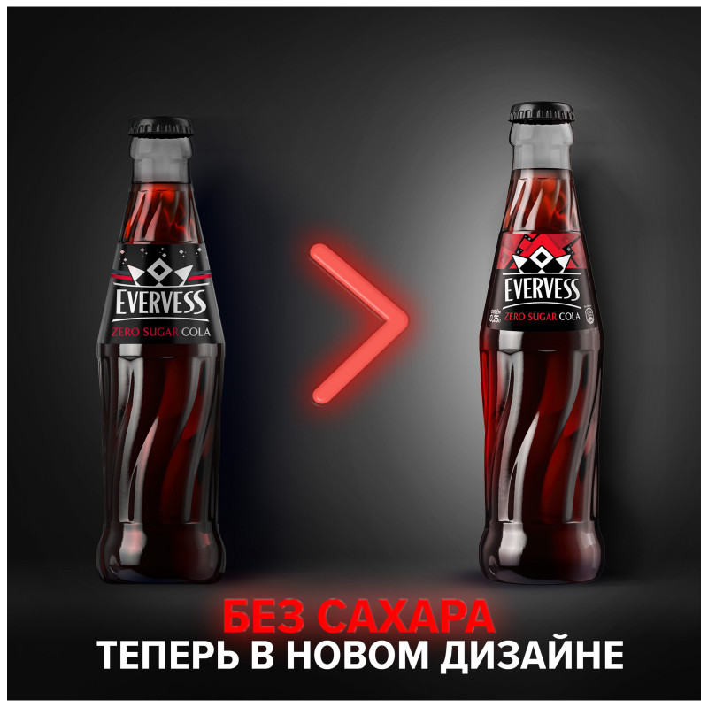 Напиток газированный Evervess Cola Zero Sugar безалкогольный, 250мл — фото 1