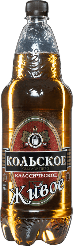 Пиво Кольское классическое светлое фильтрованное 4.5%, 1.35л